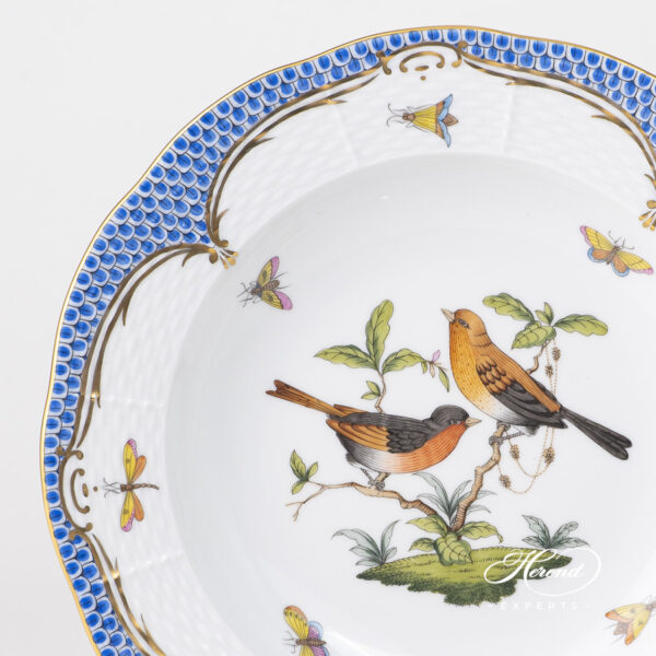 Herend Rothschild Bird blue fish scale Soup plate 504-0-00 RO-EB #9