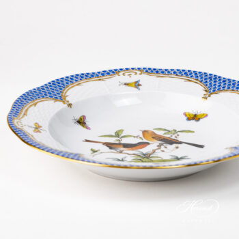 Herend Rothschild Bird blue fish scale Soup plate 504-0-00 RO-EB #9