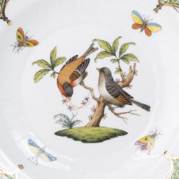 Herend Rothschild Bird green fish scale Dessert plate 1518-0-00 RO-EV #12
