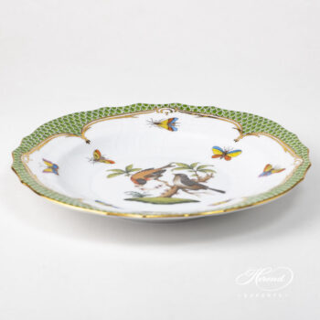 Herend Rothschild Bird green fish scale Dessert plate 1518-0-00 RO-EV #12