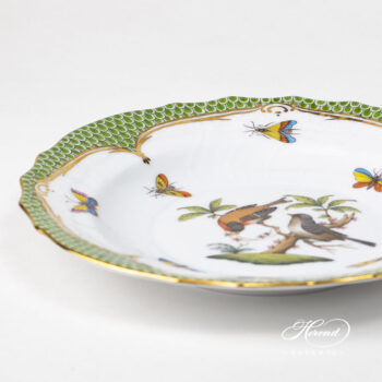 Herend Rothschild Bird green fish scale Dessert plate 1518-0-00 RO-EV #12