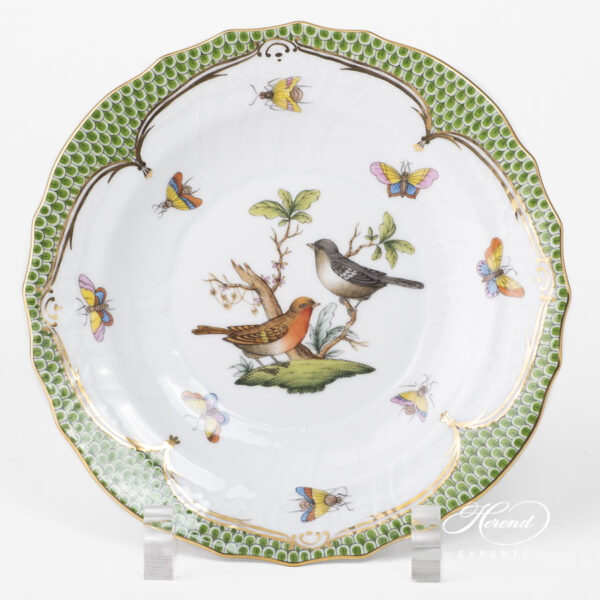Herend Rothschild Bird green fish scale Dessert plate 1518-0-00 RO-EV #5