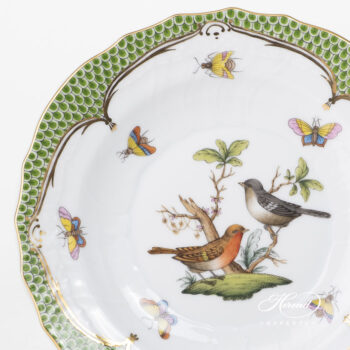Herend Rothschild Bird green fish scale Dessert plate 1518-0-00 RO-EV #5