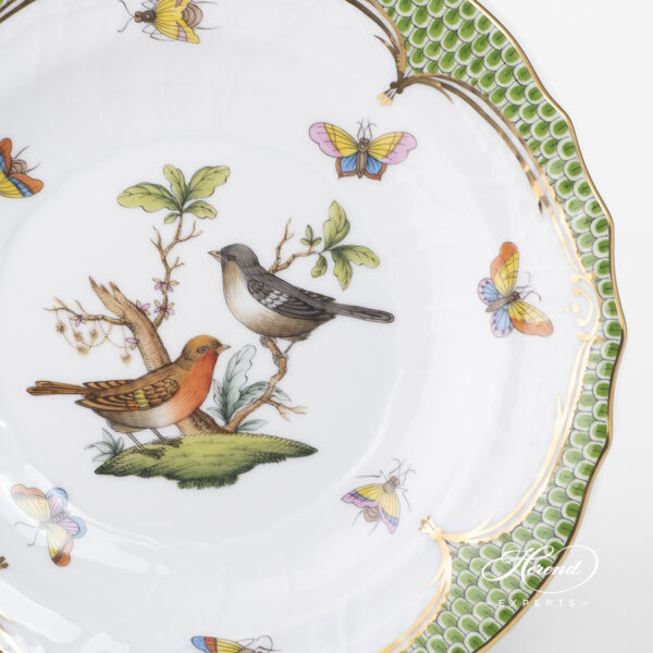 Herend Rothschild Bird green fish scale Dessert plate 1518-0-00 RO-EV #5