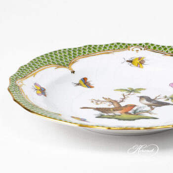 Herend Rothschild Bird green fish scale Dessert plate 1518-0-00 RO-EV #5