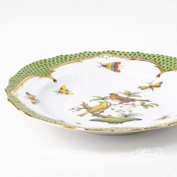 Herend Rothschild Bird green fish scale Dessert plate 1518-0-00 RO-EV #6