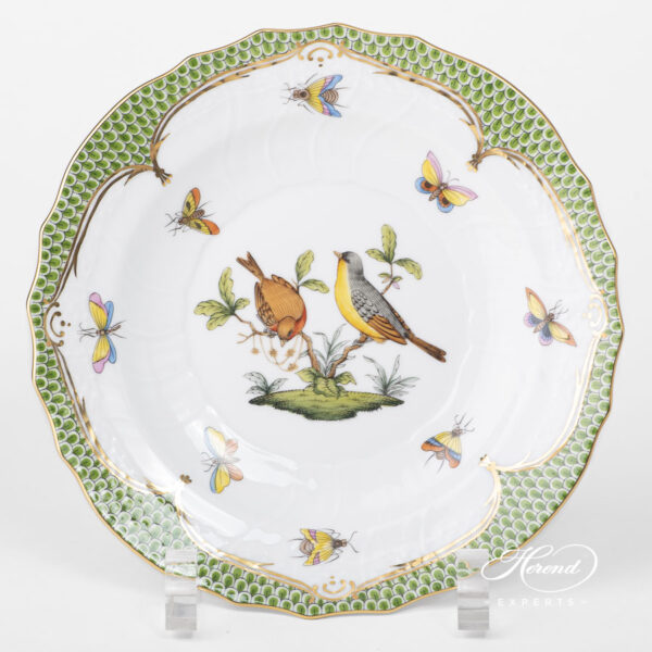 Herend Rothschild Bird green fish scale Dessert plate 1518-0-00 RO-EV #7