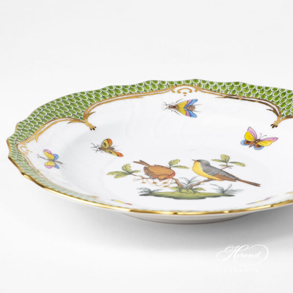 Herend Rothschild Bird green fish scale Dessert plate 1518-0-00 RO-EV #7