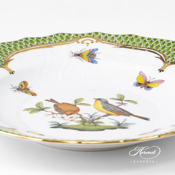 Herend Rothschild Bird green fish scale Dessert plate 1518-0-00 RO-EV #7