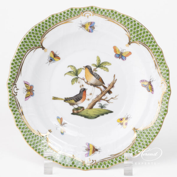 Herend Rothschild Bird green fish scale Dessert plate 1518-0-00 RO-EV #8