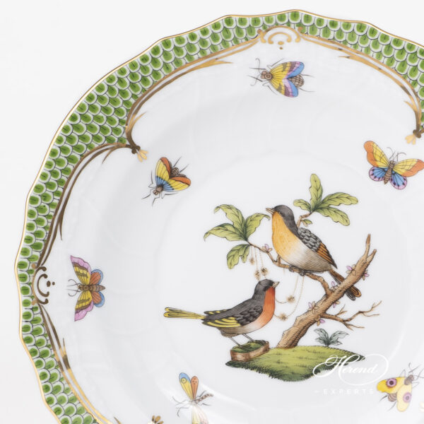 Herend Rothschild Bird green fish scale Dessert plate 1518-0-00 RO-EV #8
