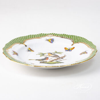 Herend Rothschild Bird green fish scale Dessert plate 1518-0-00 RO-EV #8