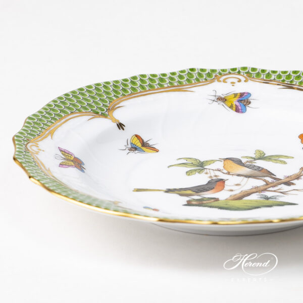 Herend Rothschild Bird green fish scale Dessert plate 1518-0-00 RO-EV #8
