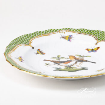 Herend Rothschild Bird green fish scale Dessert plate 1518-0-00 RO-EV #9