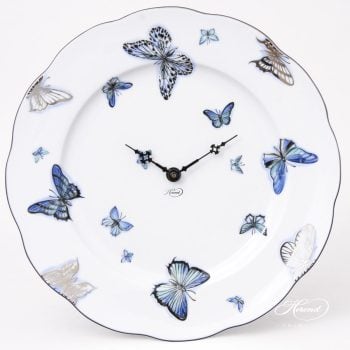 Wall clock Blue Butterflies of Herend 20527-0-47 PLL