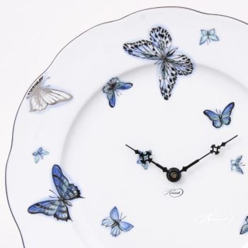 Wall clock Blue Butterflies of Herend 20527-0-47 PLL