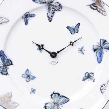 Wall clock Blue Butterflies of Herend 20527-0-47 PLL