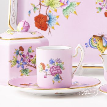 Herend Victoria Coffee set on Pink background VE-FP-1