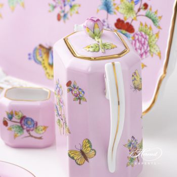 Herend Victoria Coffee set on Pink background VE-FP-1