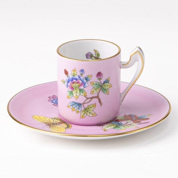 Victoria Tray pink background of Herend 7490-0-00 VE-FP-1