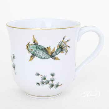 Herend Milk mug Colored Fishes green 2729-0-00 COPOV