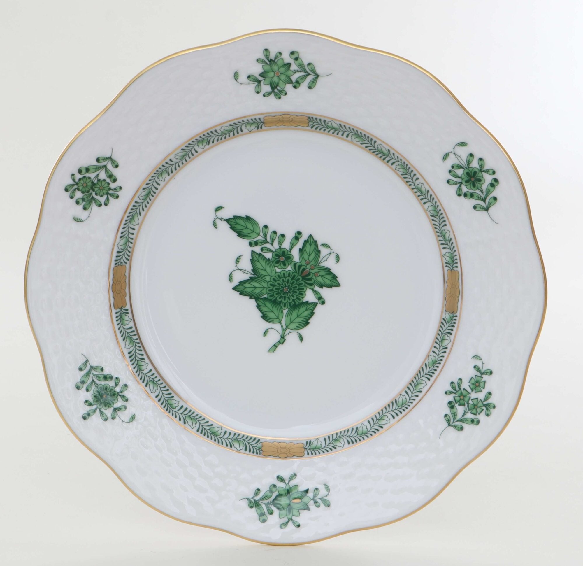 Dessert / Salad Plate - Chinese Bouquet / Apponyi Green - Herend