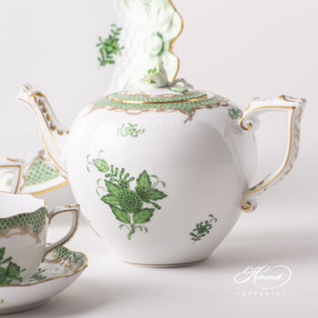 Herend Chinese Bouquet green Tea Set for two AV-ETV