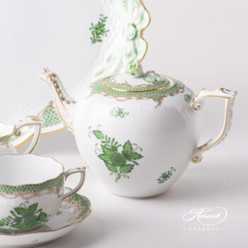 Herend Chinese Bouquet green Tea Set for two AV-ETV