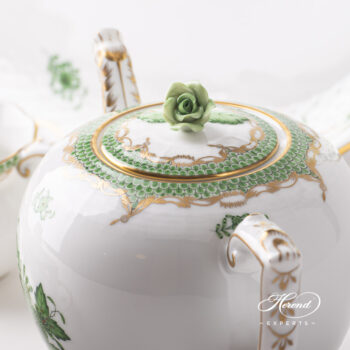 Herend Chinese Bouquet green Tea Set for two AV-ETV