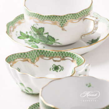 Herend Chinese Bouquet green Tea Set for two AV-ETV