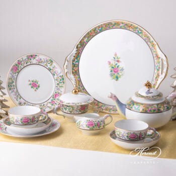 Herend Rose-Or Tea set for two